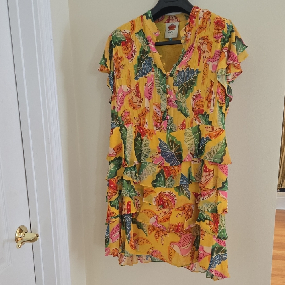FARM RIO Colorful Floral Ruffle Dress - Picture 2 of 5